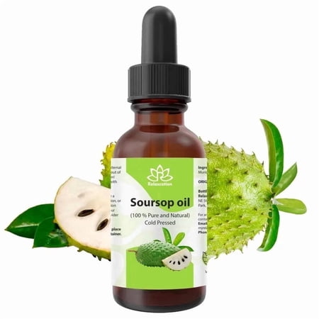 Soursop Oil – Virgin Cold-Pressed Nourishing Oil for Hair & Skin by Relaxcation | 0.5 fl oz