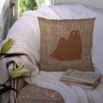 thumbnail image 3 of Dog Silhouette Burlap Fabric Decorative Pillow, 3 of 4