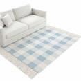 thumbnail image 4 of Blue Checkered Washable Area Rug 3'x5', Blue White Buffalo Plaid Woven Cotton Tassels Kitchen Rugs, Non Slip Indoor Door Mat Throw Carpet for Entryway Living Room Nursery Laundry Room, 4 of 9