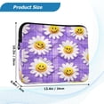 thumbnail image 3 of Laptop Bag Briefcases Computer Inner Bags Computer Bags Laptop Sleeves Work Travel School Bag16inch Cute Smiling Daisies on Purple, 3 of 8