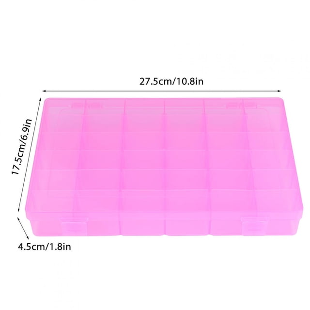 Storage Box Earrings Plastic Case Plastic 36 Slots Plastic Case Rubber Band Earrings Storage Box For Home OrganizerBlue