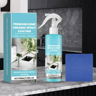 100ml Ceramic Coating Spray for Home Surfaces - Advanced Nano Protective Sealant for Countertops, Tiles & Fixtures - Water & Stain Repellent Formula
