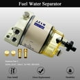 thumbnail image 2 of Marine Fuel Water Separator Diesel Fuel Filter for R12T Marine Spin-On Housing 120AT NPT ZG1/4-19 with 2 fittings 2 plugs, 2 of 7