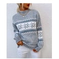 thumbnail image 2 of Tralilbee Pull à Col Roulé en Maille Épaisse pour Femme Pull Imprimé Automne et Hiver, 2 of 5