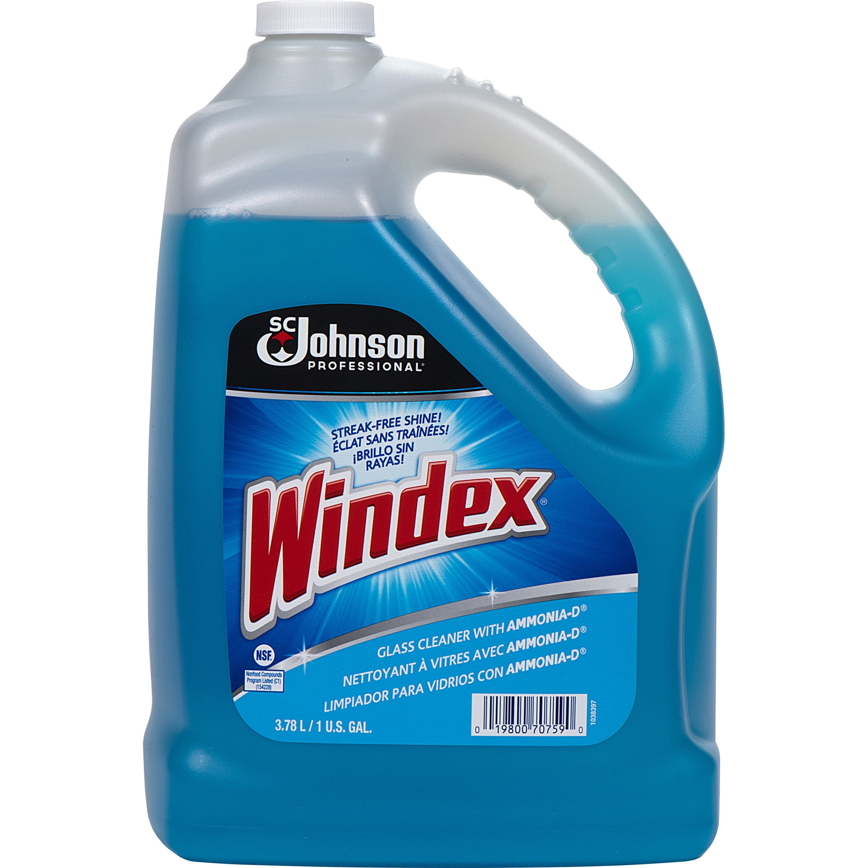 Windex®, SJN696503, Glass Cleaner with AmmoniaD, 1 Each, Blue