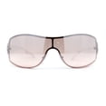 thumbnail image 2 of Womens Elegant Rimless Shield Wrap Luxury Designer Sunglasses Silver White - Pink Clear, 2 of 4