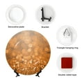 thumbnail image 4 of Gaeub Sparkling Orange and Black Print Ceramic Plate,Dinner Plates,Bone China Decorative Plates with Display Stand,Art Ceramic Ornaments for Wall Hanging Decoration-6in, 4 of 6