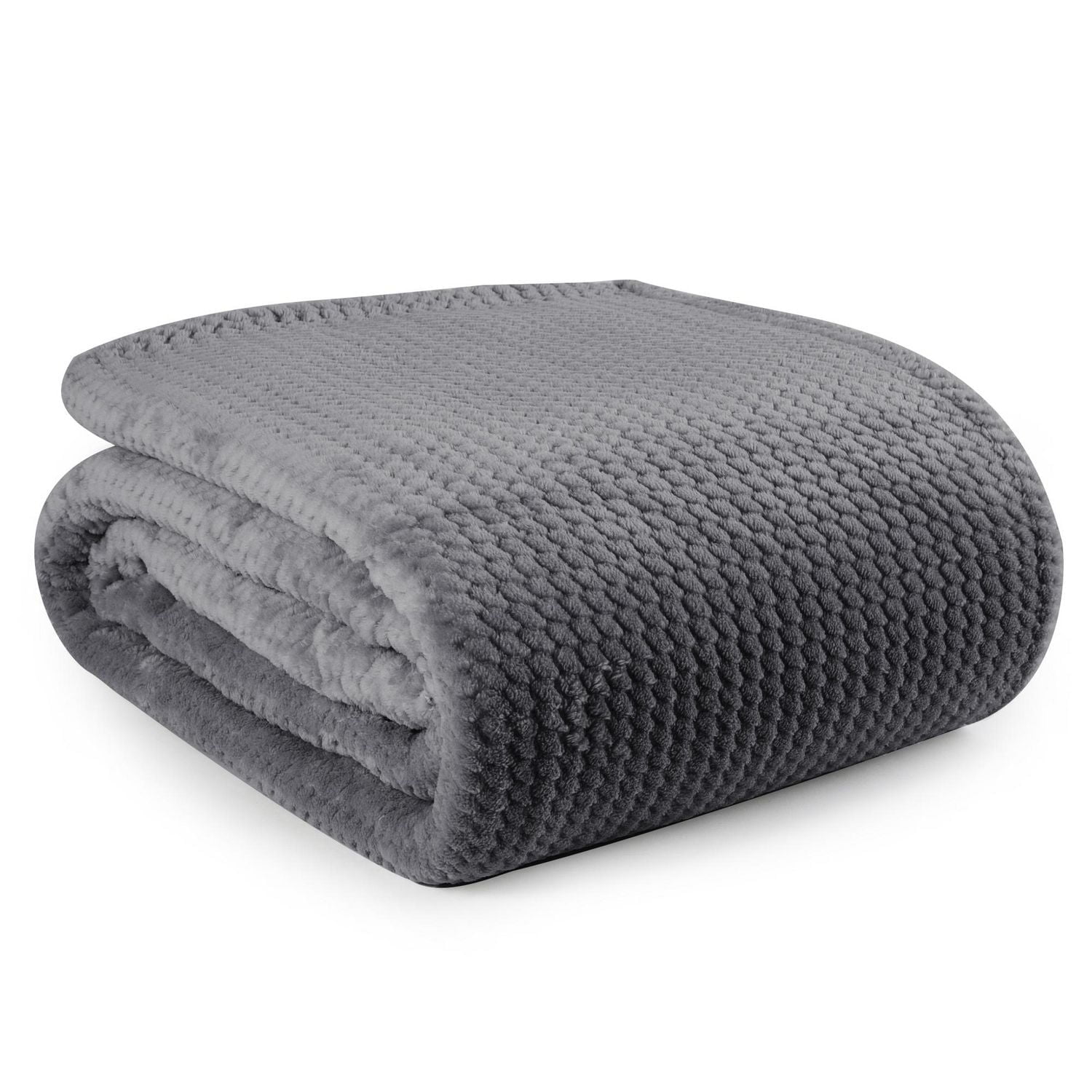 Jacquard Velvet Touch Blanket, Dark Grey 98" x 112"