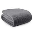 thumbnail image 1 of Jacquard Velvet Touch Blanket, Dark Grey 98" x 92", 1 of 5