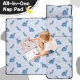 thumbnail image 4 of Dinosaur and Dot Light Purple Pattern Teens Toddler Nap Mat with Pillow, Sleeping Mat Bag for Preschool Daycare 59"x22", 4 of 6