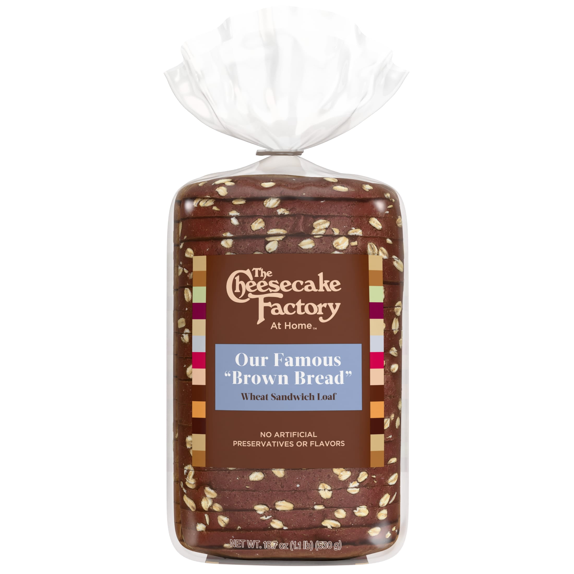 The Cheesecake Factory At Home Famous "Brown Bread" Sweet Wheat Sandwich Loaf, 18.7 oz, Kosher Rye Bread, Bag