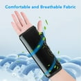 thumbnail image 6 of Wrist Support Brace for Carpal Tunnel, Night Sleep Hand Support Brace with Splints and Adjustable Knob, Wrist Brace Left Hand for Tendonitis and TFCC Tears (Black,Left), 6 of 7