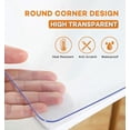 thumbnail image 2 of TRAHOO-30x44 Inch New Version Clear Vinyl Table Cover Protector 1.5mm Thick Desk Pad Protector Cover Clear Plastic Table Mat Tablecloth Protector for Wood Dining Coffee Table Office Writing Desk Pad, 2 of 4