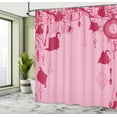 thumbnail image 4 of Ambesonne Antique Shower Curtain, Vintage Tea Party Print Art, 69"Wx75"L, Hot Pink, 4 of 4
