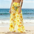 thumbnail image 2 of Women's Pants High Waisted,Womens Sheer Beach Pants See Through Mesh Bottoms for Bathing Suit Beach Wide Leg Swim Cover Up Pants, 2 of 7