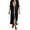01-Black981, variant on Women's Open Front Maxi Shirt Dress Turn Down Collar Split Beach Long Dress