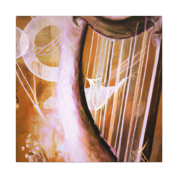 Harp in Moonlight Glow - Canvas