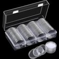 thumbnail image 1 of Cápsulas para monedas de 40 Mm, estuche para monedas, contenedor de almacenamiento con caja organizadora de almacenamiento para suministros de colección de monedas (60 piezas), 1 of 5