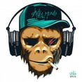 thumbnail image 2 of Hipster Headphone Music Monkey Wall Decal Wallmonkeys Peel and Stick Graphic (24 in H x 24 in W) WM502905, 2 of 4