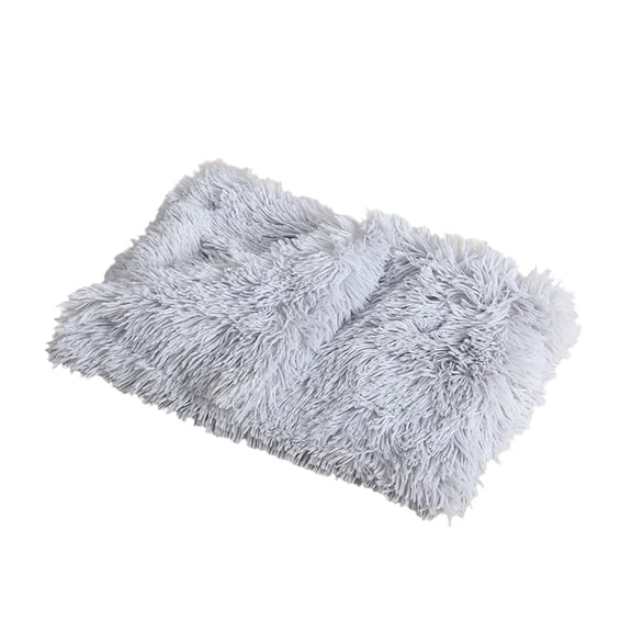 Pet Dog Bed Blankets, Fluffy Dog Throw Blankets Sleep Mat, Soft Puppy Blankets Cat Kitten, Fuzzy Reversible Blanket for Bed, Couch, Sofa, Travel, Washable & Lightweight, 31x21in