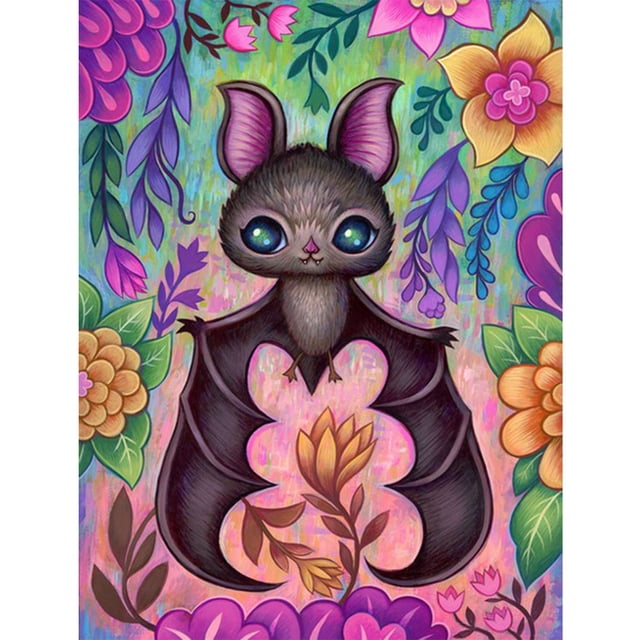 Diamond Drill Cat 5D Kits de pintura DIY Full Round Wall Decor Art (V2718) Negro Hugtrwg Para estrenar