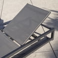 thumbnail image 4 of Nelson Outdoor Aluminum Framed Chaise Lounge with Grey Mesh Body, Black Finish, 4 of 9
