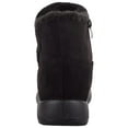thumbnail image 3 of ABSOLUTE FOOTWEAR Womens Lightweight Faux Suede Faux Fleece Slip On Zip Up Ankle Boots - Black - US 5, 3 of 7