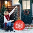 Fridja Christmas Inflatables Ornament Ball, 23.6" Oversize Christmas Ornament Large PVC Outdoor