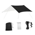 thumbnail image 3 of guohui Bâche de Tente Imperméable Drap de Sol Tapis Abri Multifonction Robuste pour Extérieur Noir, 3 of 8