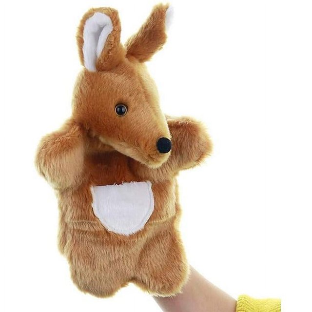 Marionetas de mano de animales, juguetes de peluche de canguro para contar historias imaginativas, juego de simulación, medias para niños, suministros de accesorios para juegos de rol para padres