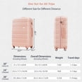 thumbnail image 2 of 4-Piece Luggage Set - 20in Carry-On, 28in Checked Suitcase with TSA Lock Travel Duffel Bag Wet-Dry Toiletry Bag,pink, 2 of 8