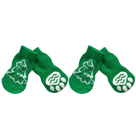 

Pet Anti-Slip Dog Socks 4-Piece Set Indoor With Clip Paw Protection Pet Shoes Non-slip Four Seasons Breathable Soft
