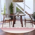 thumbnail image 3 of Pink Purple Striped Round Area Rug 5Ft Washable Circle Rugs for Living Room Bedroom, Abstract Modern Geometric Stripes Non-Slip Carpet Floor Mats Indoor Outdoor Carpet Runner Aesthetic Home Decor, 3 of 8