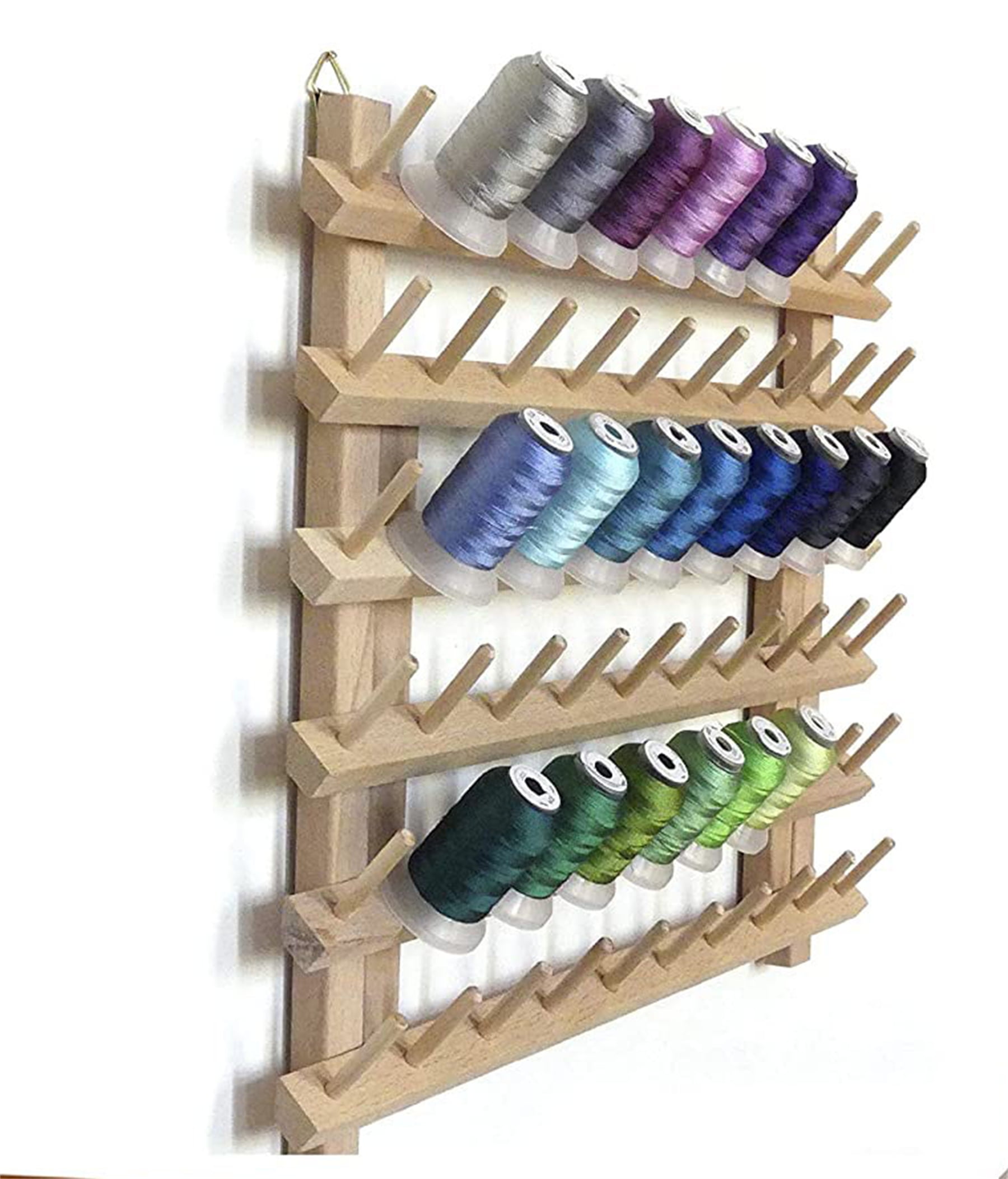 60 spool Wooden Thread Holder Sewing Embroidery Thread Rack - Temu