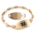 thumbnail image 1 of MedicEngraved Rose Gold Stainless Steel Custom Medical Alert Bracelet - 6mm Infinity Link, 1 of 7