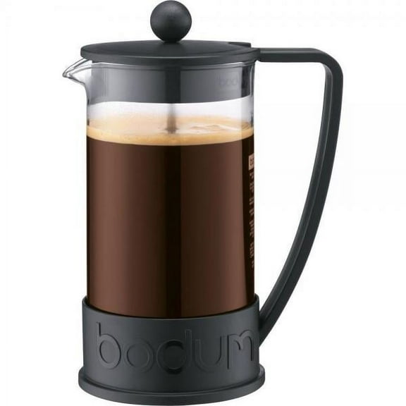 Bodum Brazil French Press Coffee Maker, Borosilicate Glass, 34 Ounce, Black