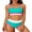 Green, variant on Scoop Neck Bikini Sets for Womens Adjustable Straps Bathing Suit High Waisted Two Piece Swimsuit