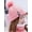 Pink, variant on Dyfzdhu Women Warm Winter Hairball Plus Velvet Knitted Beanie Cap+Scarf Black