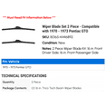 thumbnail image 2 of Wiper Blade Set 2 Piece - Compatible with 1970 - 1973 Pontiac GTO 1971 1972, 2 of 2