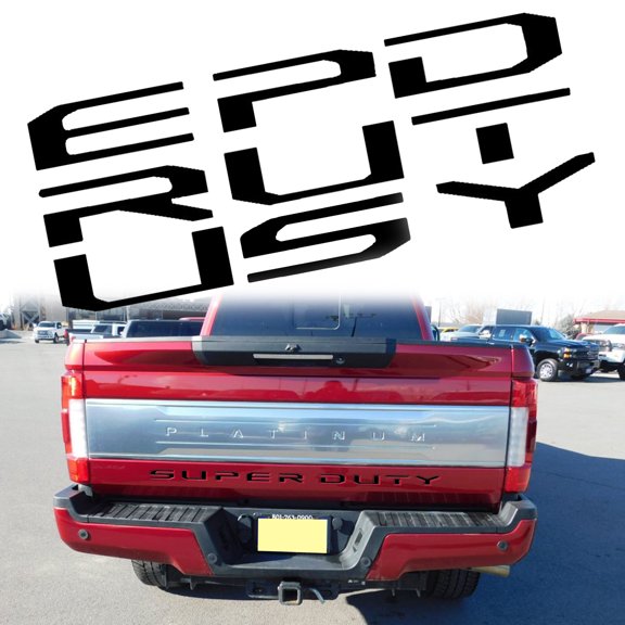 Xotic Tech Letters Decal Emblem Tailgate Sticker for Ford F150 F250 F350 F450 F550 Super Duty 2017+, Glossy Black