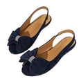 thumbnail image 5 of GERsome Flats for Women Open Toe Slingback Slip-On Ballet Flats Work Office Dress Shoes Comfort Walking, Size 7.5, 5 of 9