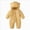 A28-Yellow, variant on Baby Winter Quilted Romper Cute Bear Ear Hooded Jumpsuit Light Warm Infant Zipper Snowsuit