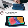 thumbnail image 3 of Compatible with Samsung Galaxy M33 5G Classic Embossed PU Leather Case with Card Holder Shockproof Cover, 3 of 5