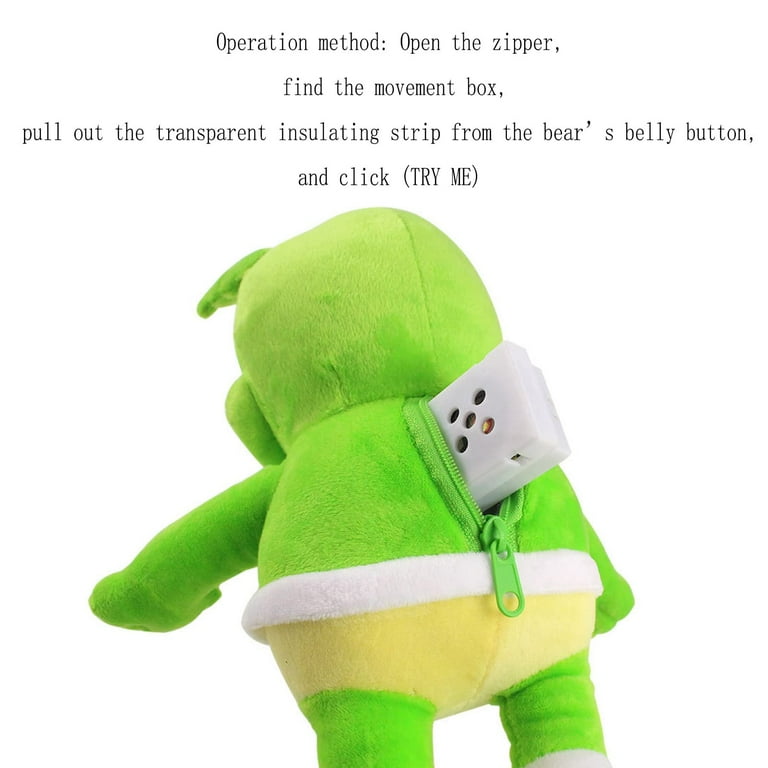 Gummy Bear Plush Green Singing Bear Toy Christmas Celebration