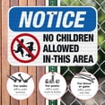 thumbnail image 4 of No Children Allowed In This Area, OSHA Sign,, 4 of 8