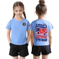 thumbnail image 4 of Grblisyd 4th of July Shirts Boys Girls American Flag USA Crew Neck T-Shirt Kids Patriotic Short Sleeve Tee Tops, 4 of 6