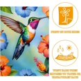 thumbnail image 6 of Floral Hummingbird Garden Flag Double Sided 12x18 Inch for Outdoor Yard Porch or Lawn Seasonal Autumn Winter Holiday Decoration, 6 of 6