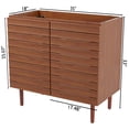 thumbnail image 5 of JONATHAN Y Aubert 36 in. W x 18 in. D x 33 in. H, Thick Linear Slat 2-Shelf, Bath Vanity Cabinet ONLY, Walnut, VAN1003B, 5 of 7