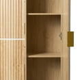 thumbnail image 5 of Gewnee Shoe Storage Cabinet with 2 Flip-Down Drawers,Side Cabinet & Mirror Door,Adjustable Rack,Slim Design for Entryway,Foyer,Living Room, 5 of 13