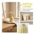 thumbnail image 6 of REGALWOVEN Mini Ceramic Bud Vase, Small Decorative Flower Vase for Single Stem, Tiny Matte Vase for Desktop, Shelf, Tiered Tray Yellow 1.8"L x 1.8"W x 3"H, 6 of 6
